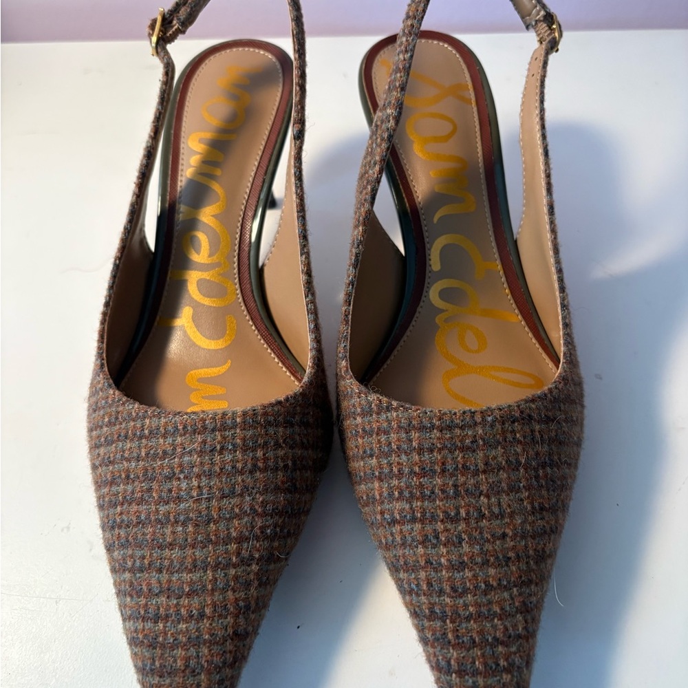 Sam Edelman Plaid Slingback Heels